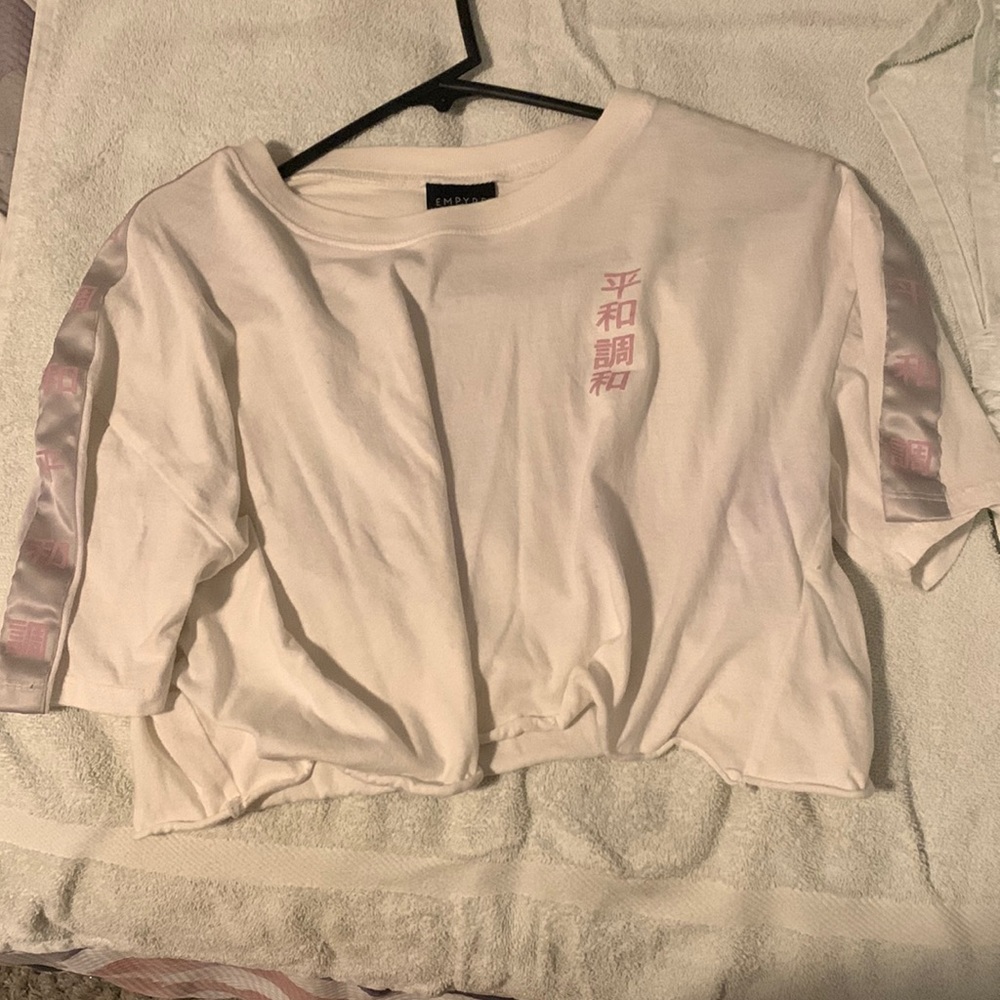 Women’s white cropped tee (3 for $15 DEAL)